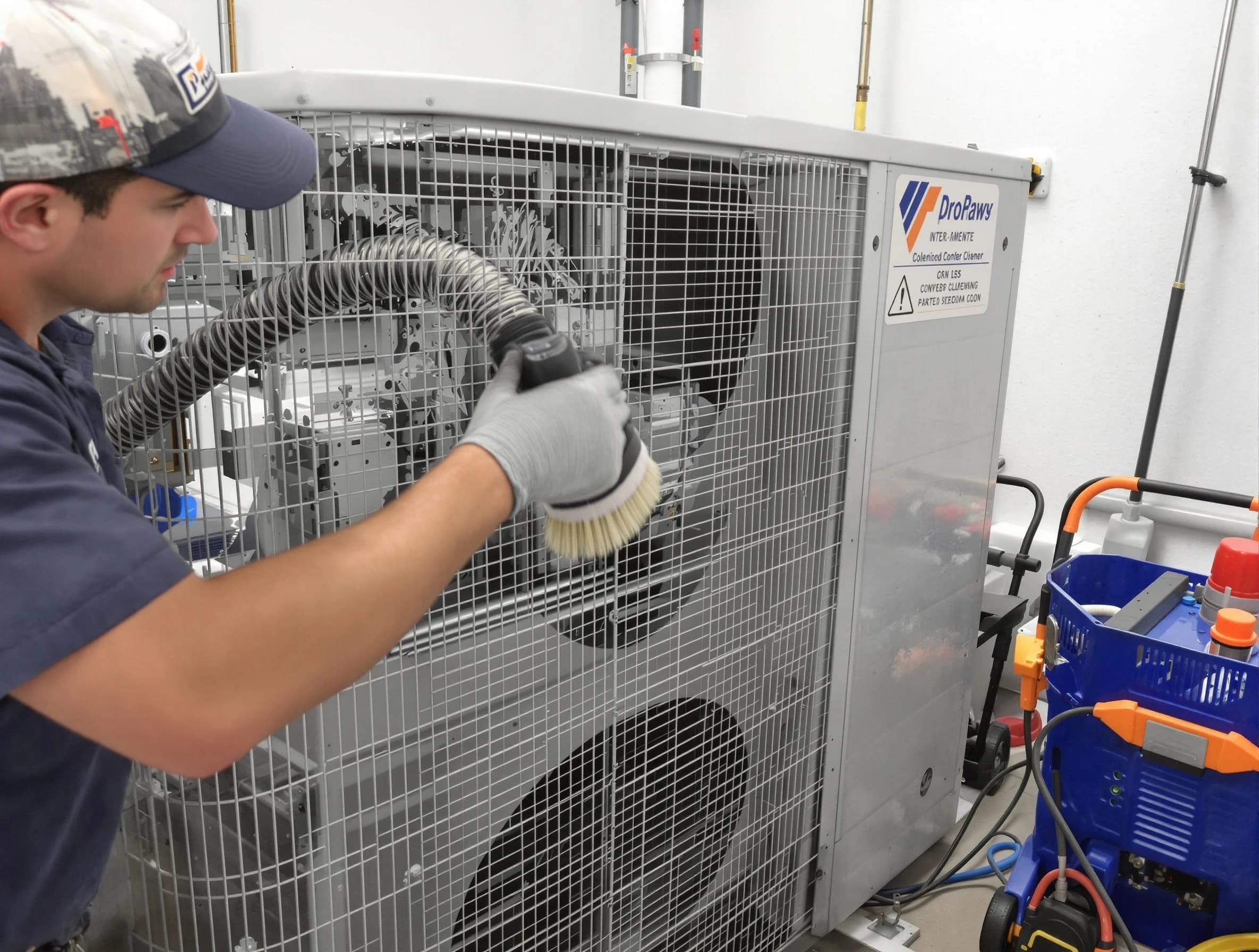 Dunwoody Air Duct Cleaning specialist performing precision AC coil cleaning for improved system performance in Dunwoody