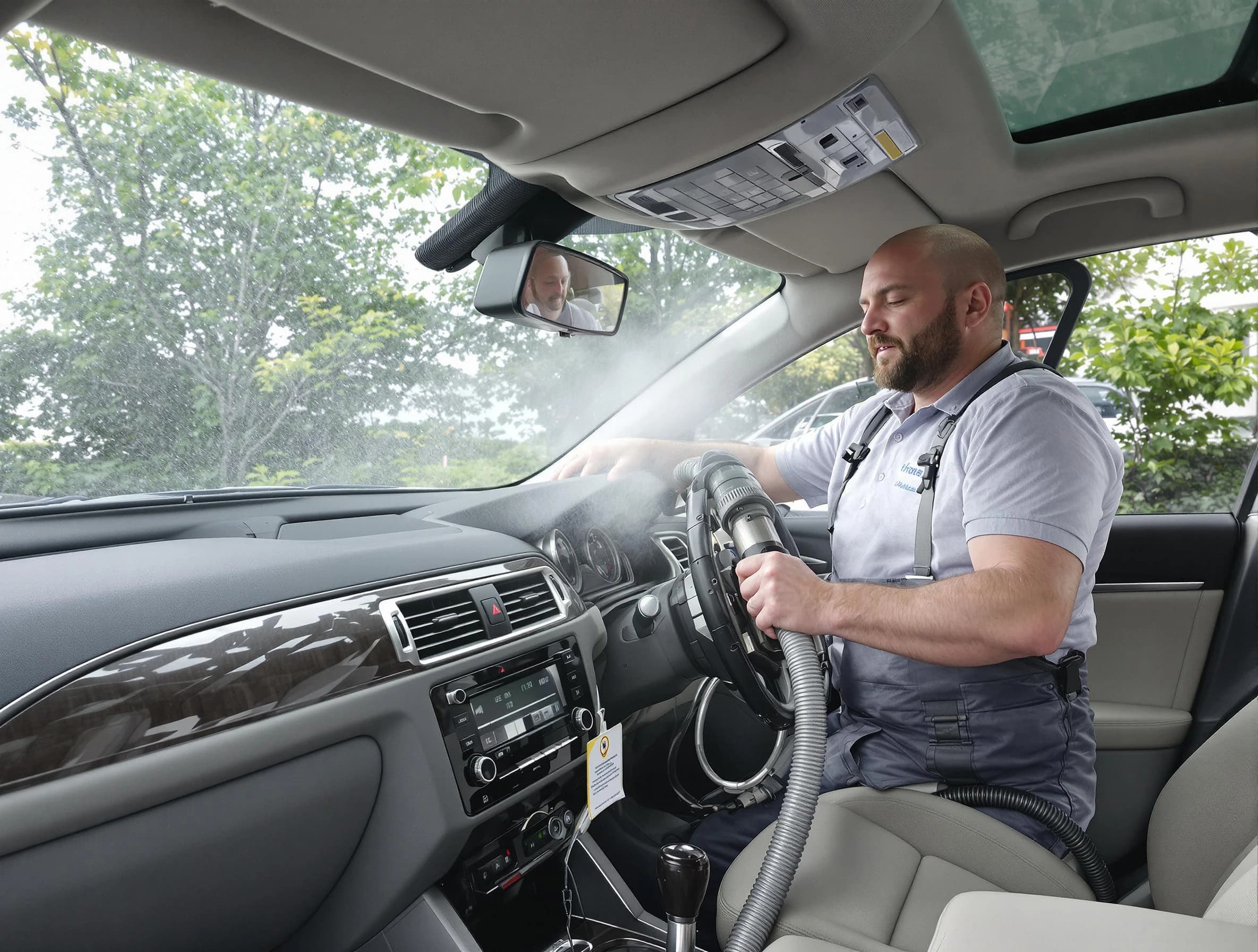 Dunwoody Air Duct Cleaning specialist performing professional car duct cleaning in Dunwoody