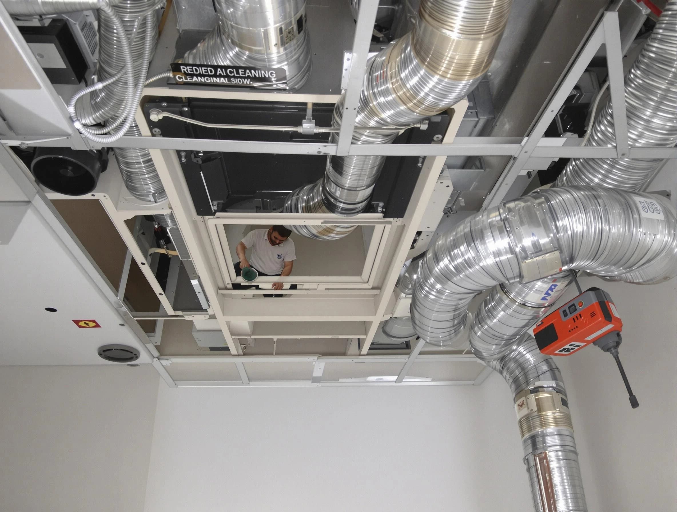 Dunwoody Air Duct Cleaning technician performing detailed central duct system cleaning in Dunwoody