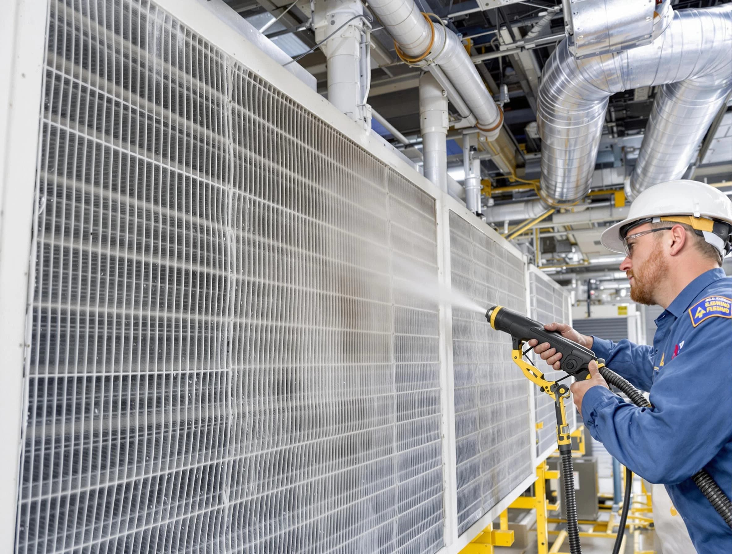 Professional commercial coil cleaning by Dunwoody Air Duct Cleaning in Dunwoody