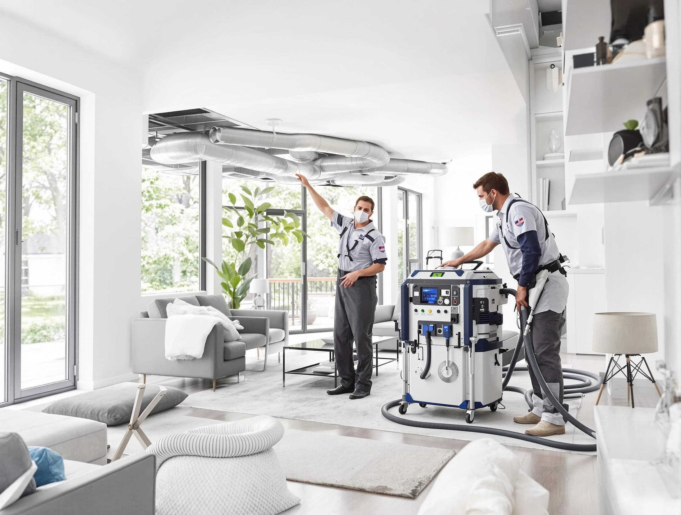 Dunwoody Air Duct Cleaning professional conducting pure air duct cleaning with state-of-the-art equipment in Dunwoody