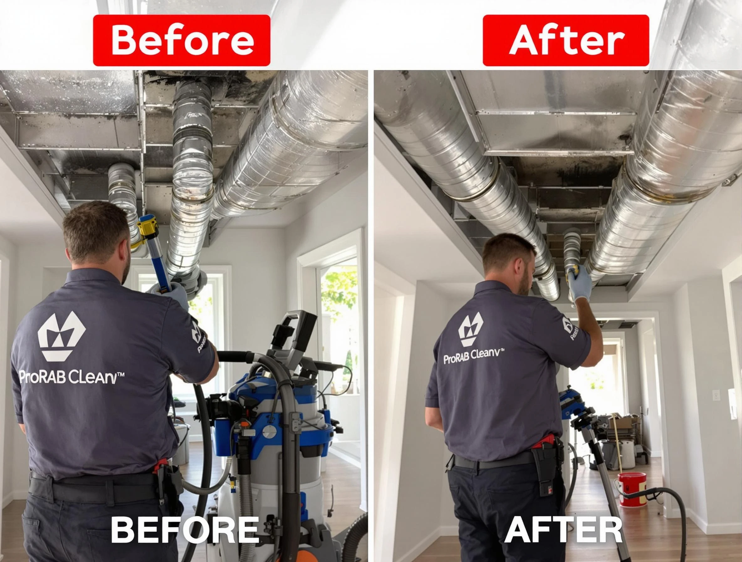 Dunwoody Air Duct Cleaning expert performing thorough residential duct cleaning in a Dunwoody home
